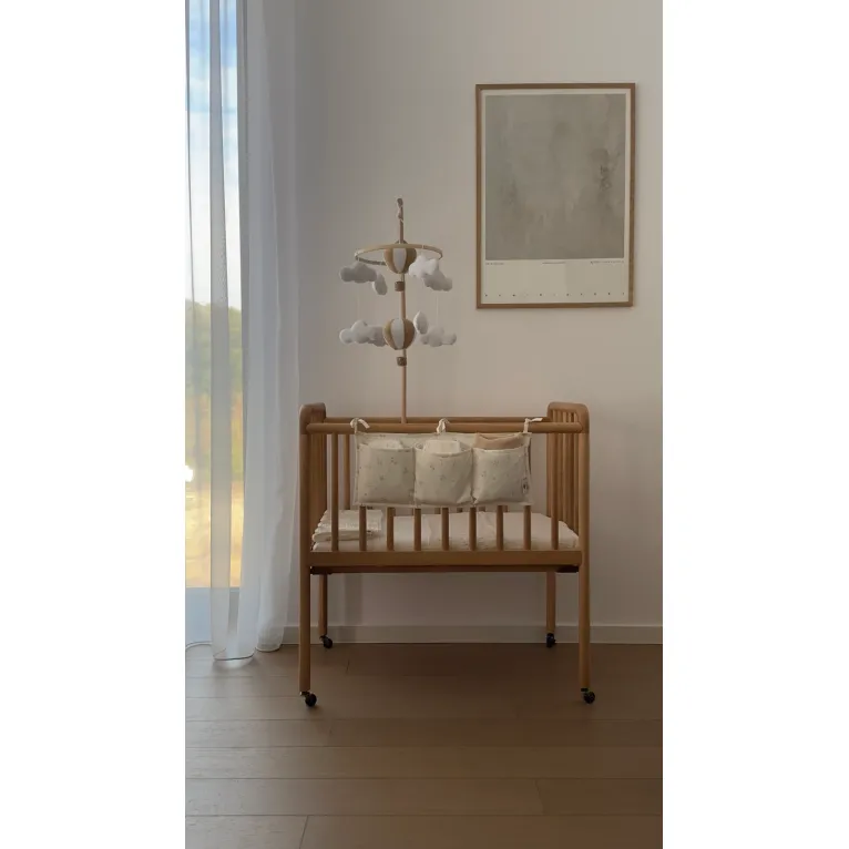 Roomi Into The Clouds Mobile with Wooden Stand - Neutral