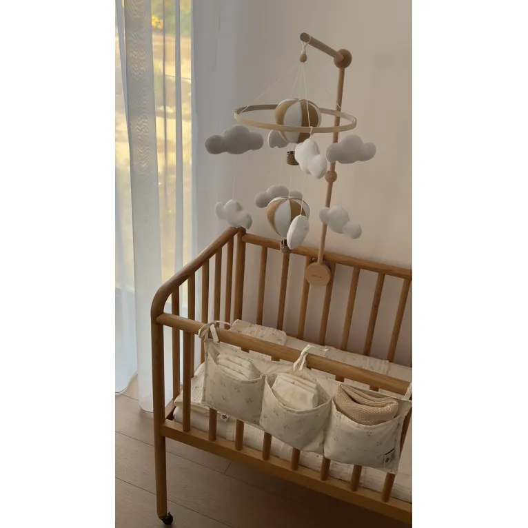 Roomi Into The Clouds Mobile with Wooden Stand - Neutral