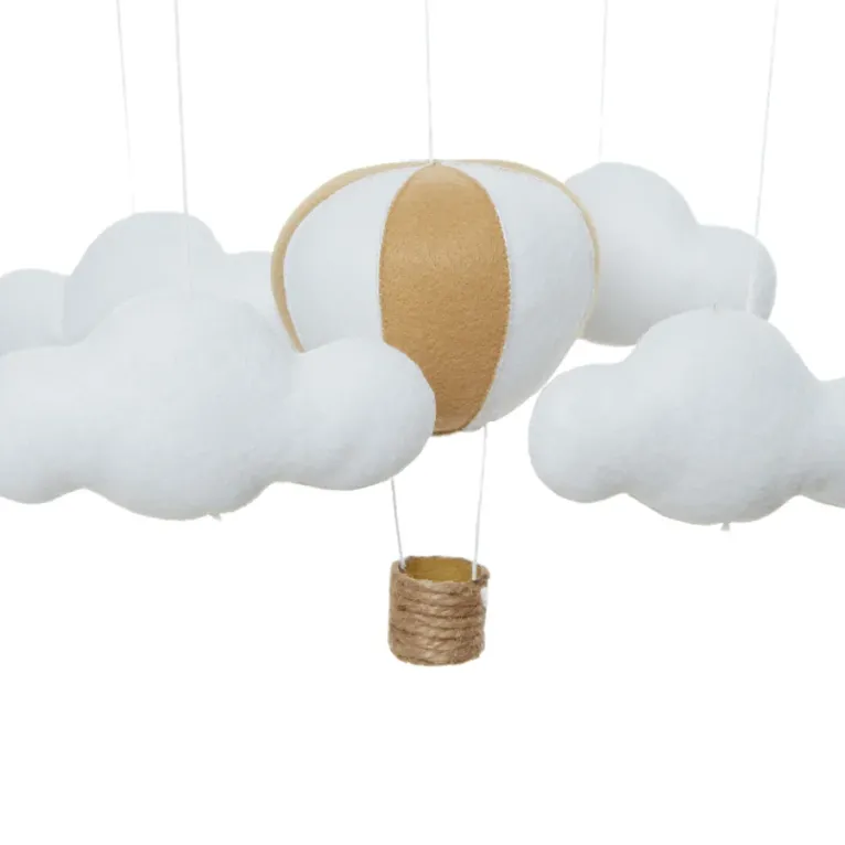 Roomi Into The Clouds Mobile with Wooden Stand - Neutral