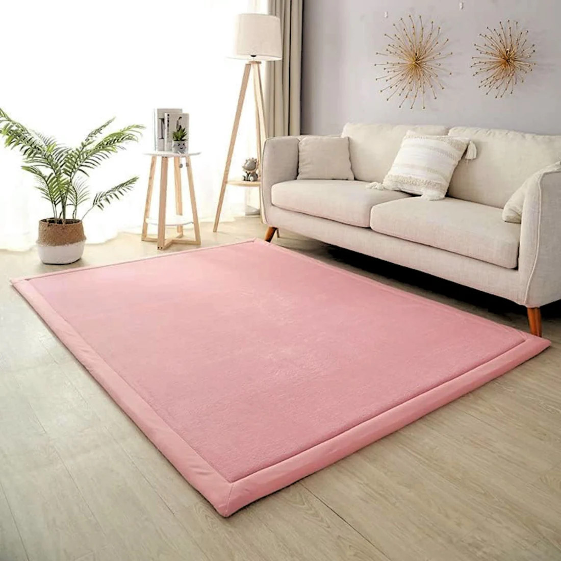 Toddly CushyCrawl V2.0 Waterproof Memory Foam Tatami Play Mat - Pink Rose, 200 x 200 x 2.5 CM