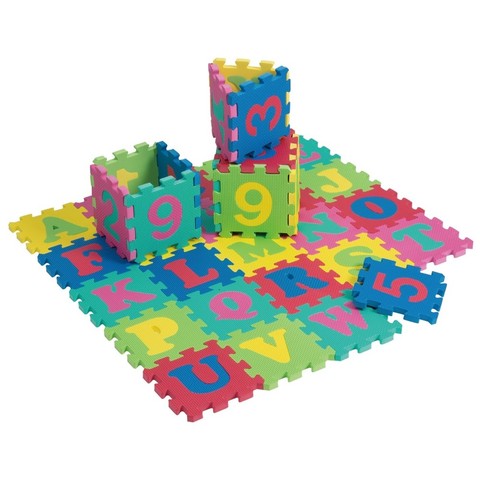 Foam Mats Alphabet & Numbers Puzzle Small 36 Piece | Mats | Baby Bunting AU