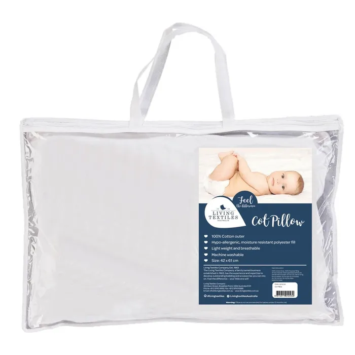 Living Textiles Cot Pillow White