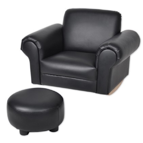 4Baby Kids Arm Chair & Ottoman - Black image 0 Large Image
