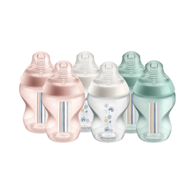 Tommee Tippee Closer To Nature Deco Bottle - 260ml - Girl - 6 Pack