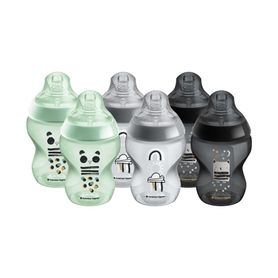 Tommee Tippee Closer To Nature Deco Bottle - 260ml - Boy - 6 Pack
