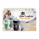 Tommee Tippee Closer To Nature Deco Bottle - 260ml - Boy - 6 Pack image 1