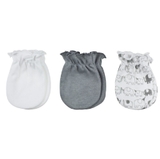 Playette Newborn Mittens Grey Elephants 3 Pack image 0