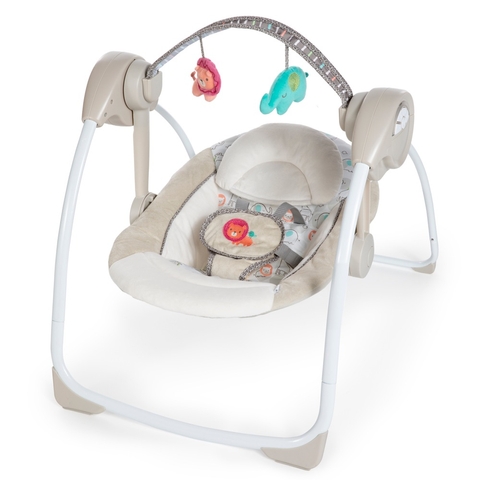 Ingenuity Soothe N Delight Portable Swing - Cozy Kingdom image 0 Large Image