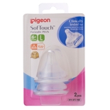 Pigeon Wide Neck SofTouch Peristaltic Plus Teat - L - 2 Pack image 0