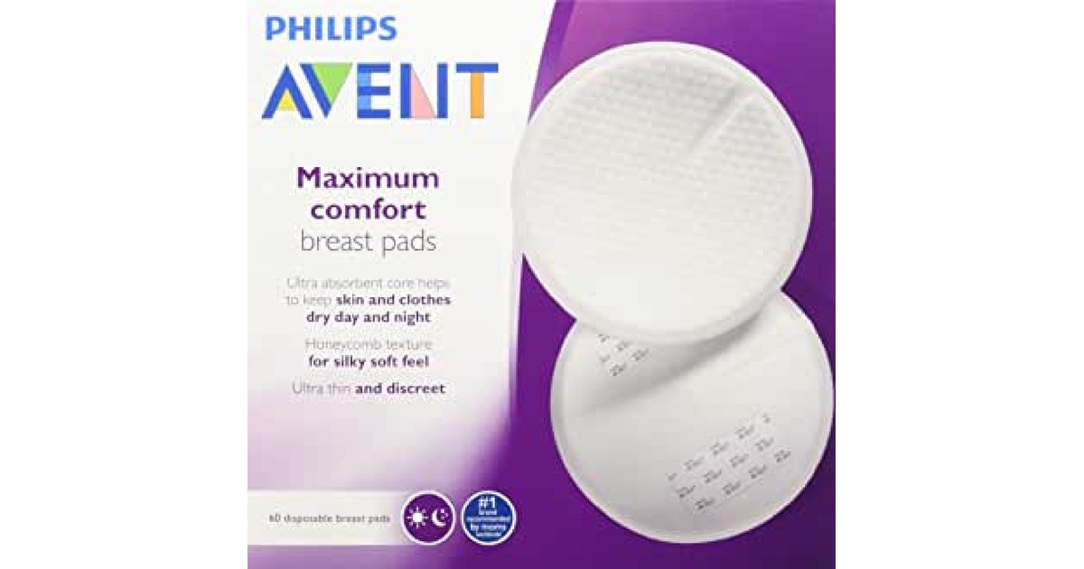 Avent Breast Pads Disposable Day or Night 60 Pack Baby