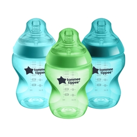 Tommee Tippee Closer To Nature Colour My World Bottle - 260ml - Boy - 3 Pack