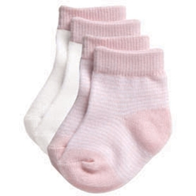 Playette Preemie Socks Pink Stripe 2 Pack
