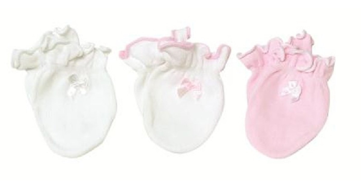 Playette 3 Pack Mitten Essentials White | Baby Bunting AU