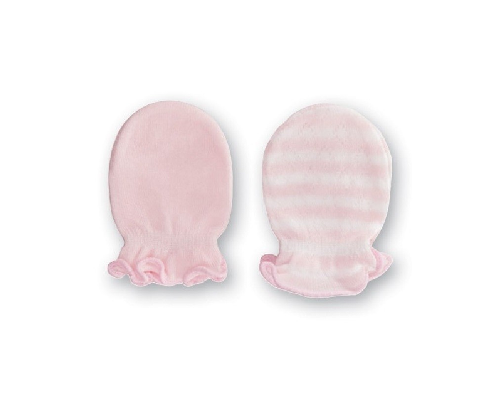 Playette 2 Pack Mittens Bamboo Pink Baby Mittens Baby Bunting AU