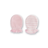 Playette Newborn Mittens Bamboo Pink 2 Pack image 0