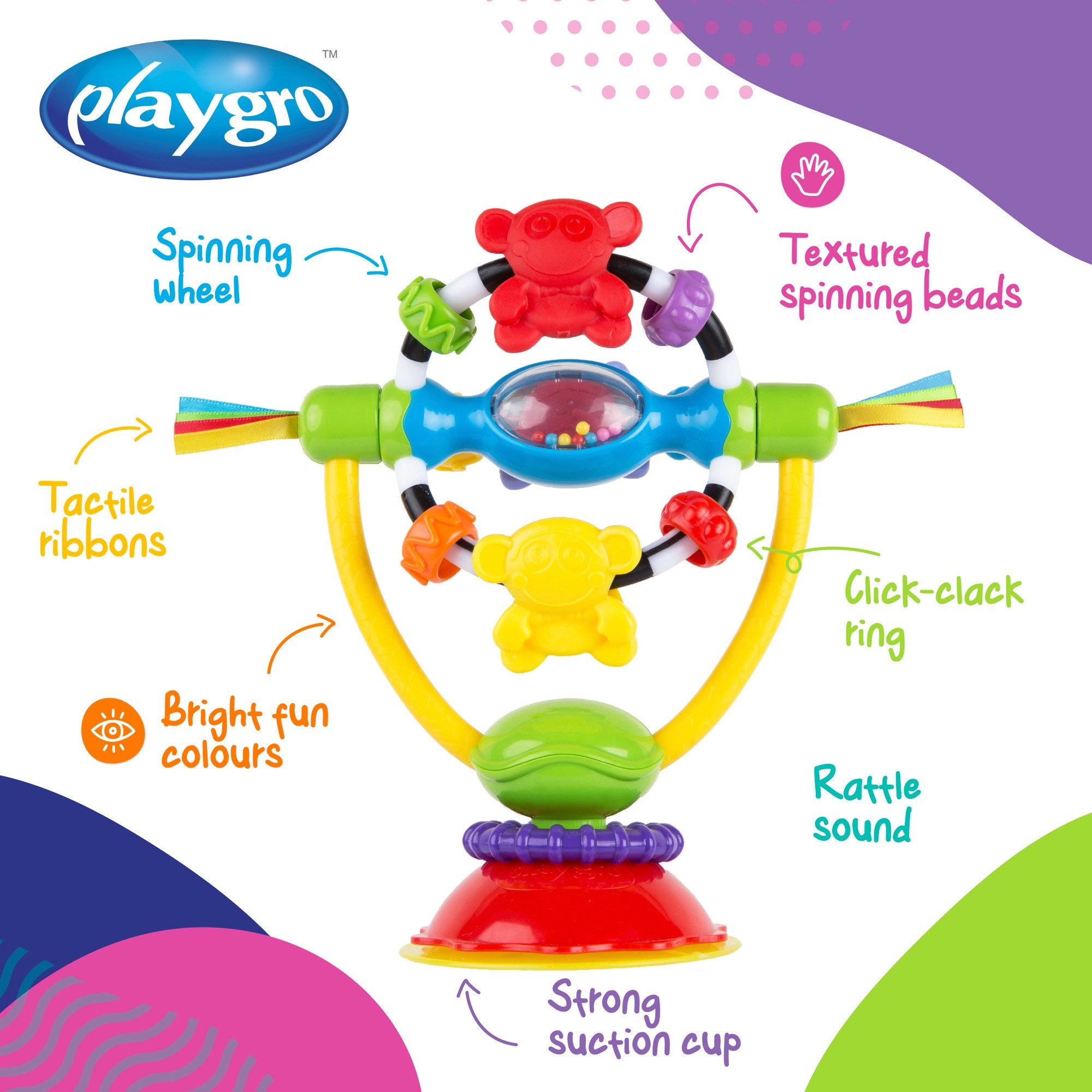 Playgro High Chair Spinning Toy | Baby Bunting NZ