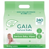 Gaia Bamboo Wipes 240 Pack image 0