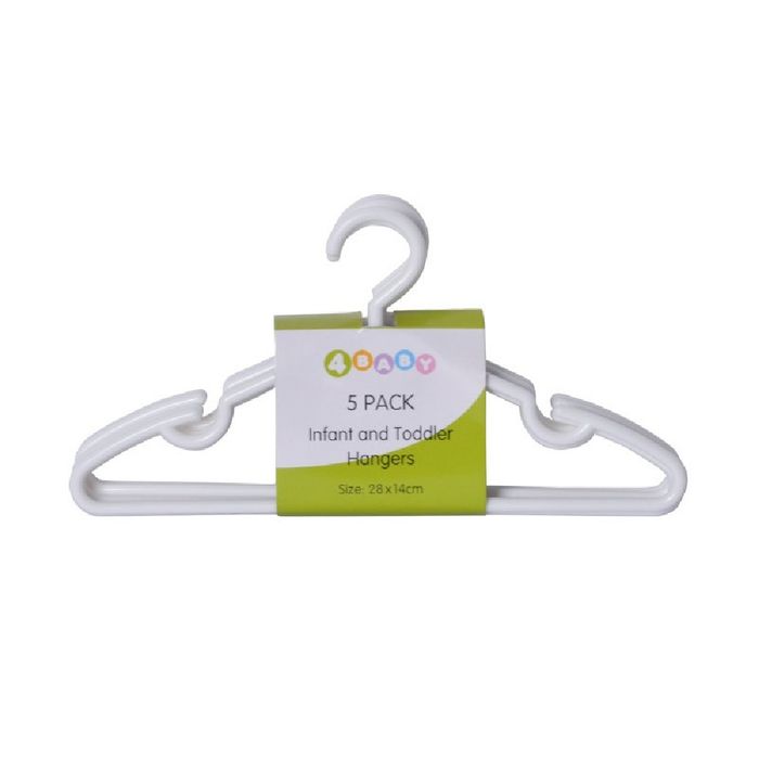 Kids and Baby White Plastic Hangers Bundle of 44