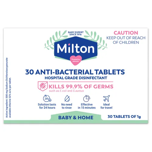 Milton Antibacterial Tablets 30 Pack Baby Bunting AU
