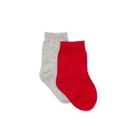 Marquise Knitted Socks Red/Grey 2 Pack