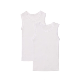 Marquise Singlet White 2 Pack