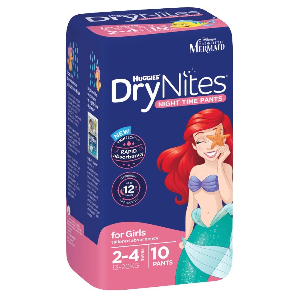 Huggies DryNites Dry Nights Pyjamas Boys Girls Size 4-7 - Pack of 30 Nappy  Pants 