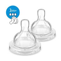 Medela Medium Flow Nipples with Wide Base, 3 Pack, Baby Age 4-12 Months