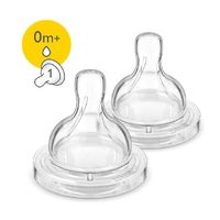 Medela Slow Flow Bottle Nipples with Wide Base, Baby Newborns Age 0-4  Months, Compatible with All Medela Breast Milk Bottles, Made Without BPA, 3